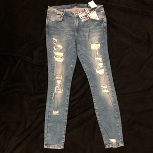 ZARA TRAFALUC Distressed Denim Skinny Fit  Jeans